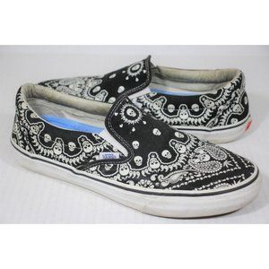 Vans Skull Paisley Bandana AOP All Over Print Slip On Sneakers Mens 8.5 N1023